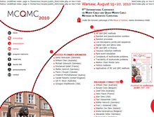 Tablet Screenshot of mcqmc.mimuw.edu.pl