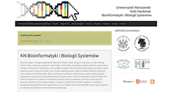 Desktop Screenshot of bioinf.mimuw.edu.pl
